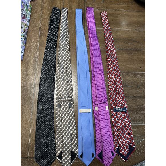 Lot x 5 Designer Ties Michael Kors Kenneth Cole Polo Ralph Lauren - Picture 5 of 5